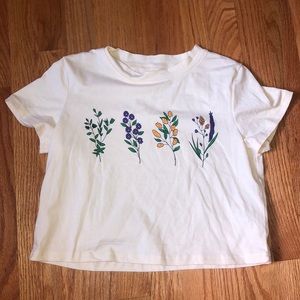 Cropped light yellow top